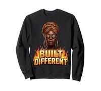 Built Different Black History Month Dashiki Melanin Afro Sweatshirt