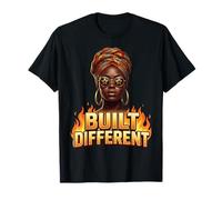 Built Different Black History Month Dashiki Melanin Afro T-Shirt