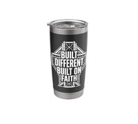 Built Different Built on Faith Christian Man Prayer Stainless Steel Insulated Tumbler