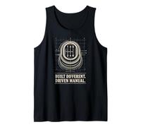 Built Different Driven Manual 5-Speed Gear Shift Blueprint Tank Top