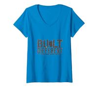 Built Different: I Got That Dog in Me V-Neck T-Shirt, Women, Sapphire, S