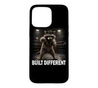 Built Different Raccoon Funny Trash Gym Fitness Fighter Gift Case for iPhone 15 Pro Max