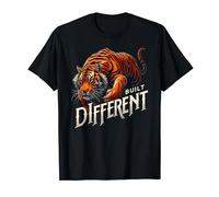 Built Different - Roar of Strength Fitness Motivation Tiger T-Shirt
