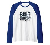 Built Different: Unique Blueprint for Success Raglan Baseball Tee, Men, Royal Blue/White, XXL