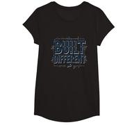 Built Different: Unique Blueprint for Success T-Shirt, Girls, Black, Medium