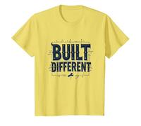 Built Different: Unique Blueprint for Success T-Shirt, Kids, Lemon, 3 Years