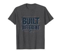 Built Different: Unique Blueprint for Success T-Shirt, Men, Dark Heather Grey, M