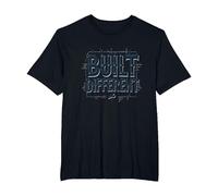 Built Different: Unique Blueprint for Success T-Shirt, Men's Big and Tall, Black, 2X Tall