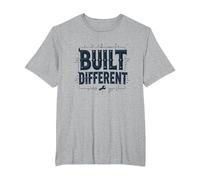 Built Different: Unique Blueprint for Success T-Shirt, Men's Big and Tall, Heather Grey, 3X Tall