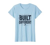 Built Different: Unique Blueprint for Success T-Shirt, Women, Baby Blue, XS