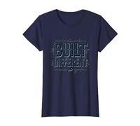 Built Different: Unique Blueprint for Success T-Shirt, Women, Navy, XXL