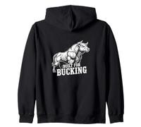 Built For Bucking Bull Rider Rodeo Cowboy Zip Hoodie