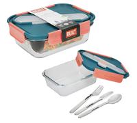 Built Glass Lunch Box 900ml Leakproof BPA Free With Cutlery