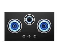 Built-in 3-flame gas stove (4.5 kW + 4.5 kW + 1.4 kW) with thermocouple protection, gas hob made of tempered glass, natural gas