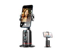 Built-in Ai Camera Smart Auto-Tracking Phone Stand, Auto Face Tracking Tripod 360 Rotation with Stand,Control, No Application Required, for Streaming, and Vlog Shooting (No-light version)