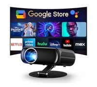 [Built-in Applications/Google TV] 4K Smart Projector Compatible with WiFi and Bluetooth, GoogIe Voice, Zoom & Keystone, Support 180°, HDR10, Goiaey C26 Mini Portable Projector for Use in