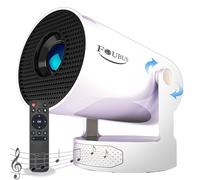 [Built-in Applications] Mini Bluetooth WiFi Projector Projector 1080P FHD 4K Short Shooting Projector 270° Rotating Portable Outdoor Home Android Projector with Mouse