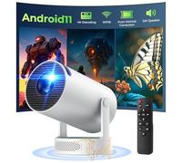 [Built-in Apps & 2025 Upgraded] Mini Projector with WiFi and Bluetooth, Support 4K 1080P, 12000 Lumen, Auto Keystone, 210° Rotatable Portable Projector for Home Cinema/Bedroom/Outdoor