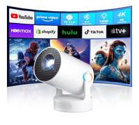 [Built-in Apps & 2025 Upgraded] Salange Mini Projector 4K HY300 Ultra FHD 1080P,Portable Smart Projector with WIFI 6 and Bluetooth 5.4,350 ANSI Lumens,Auto Keystone,Outdoor Movie Projector for bedroom