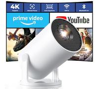 [Built-in Apps & 2026 Upgraded] Mini Projector 4K 1080P Support 20000 Lumens Portable Projector with Android 14, Auto Keystone, WiFi 6, Bluetooth 5.4, Rotatable 180° for Bedroom/Indoor/Outdoor