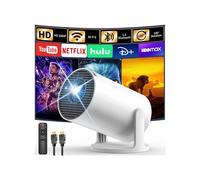 [Built-in Apps & 2026 Upgraded] Yoton Mini Projector for Bedroom with WiFi and Bluetooth, Y4 Portable Projector Support 4K 1080P, Auto Keystone 180° Rotatable, Compatible with HDMI/USB/PC/Phone