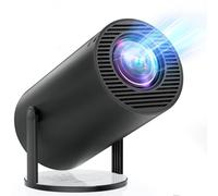 [Built-in Apps & Android 11.0] Mini Projector Portable 18000 Lux 4K Supported 180° Rotation & Auto Keystone, Outdoor Projector Compatible with TV Stick/Windows/iOS/Android/HDMI/USB (1080P-1)