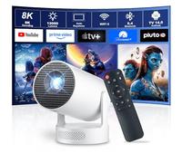 [Built-in Apps & Android 14.0] Salange HY300 Ultra Mini Projector Wifi6 Bluetooth5.4,300ANSI Lumen,Smart Projector with 4K&8K Decoding Auto Keystone,Ceiling Projector for Bedroom,Outdoor,Black&White