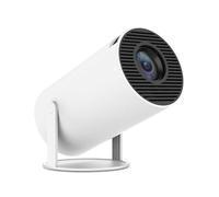 [Built-in Apps] Mini Projector with WIFI 6 and Bluetooth, 4K 1080P Support Portable Projector 180° Rotatable 130'' Screen Movie Projector Auto Keystone Compatible for Laptop, PC, Smartphone (White)