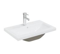 vidaXL Built-in Basin with Faucet 42x39x18 cm Ceramic White Bathroom Sink
