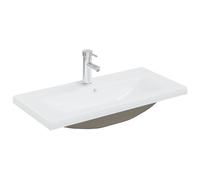 Built-in Basin with Faucet Bathroom Sink Unit Sink Basin Ceramic White vidaXL