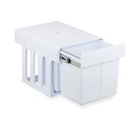 Built-In Bin Waste Cupboard Under Sink Pull-Out Dustbin Rubbish Disposal White