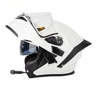 Built In Bluetooth Motorcycle Helmet Automatic Intercom Flip-up Motorcycle Modular Helmet Anti-fog Dual Visor Casco para Motocicleta Bluetooth Bilt Helmet DOT ECE Approved