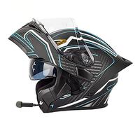Built In Bluetooth Motorcycle Helmet Automatic Intercom Flip-up Motorcycle Modular Helmet Anti-fog Dual Visor Casco para Motocicleta Bluetooth Bilt Helmet DOT ECE Approved