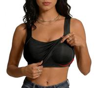 Built in Bra Tank Top, Hidden Support Vest Tank Tops for Womens, Non Wired Camisole Comfort in Nude Black Bra UK, Sports Gym Ladies Everyday Bras