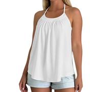 Built in Bra Tank Tops for Women UK Padded Pleated Wide Straps Sleeveless Camisole Cami Flowy Support Comfortable Tee Shirt Sport Vest Top Casual Loose Fit Clothes