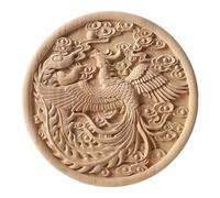 Built in Cabinetry Phoenix Carving Wood Applique Wooden Figurines Crafts Corner Unpainted Frame Wall Door Furniture Woodcarving Decorative 20 * 20Cm