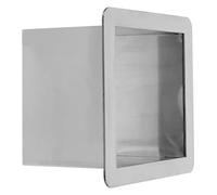 Built-In Countertop Garbage Can, Embedded Built-in Trash Chute Cover, Square Direct Throw, Modern Stainless Steel Hollow Bin