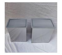 Built-In Countertop Garbage Can, Stainless Steel Trash Can, Square Garbage Bin Swing Lid, Countertop Built-In Trash Bin Flap Cover, Recessed Waste Chu(Silver 8.9 * 6.3in)
