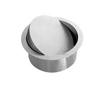 Built-in Countertop Trash and Waste Chute Lid - Round Stainless Steel Balance Flap Cover Flush Trash Grommet Swing Trash Can Lid