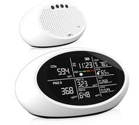 Built-in Dishwasher, 12 in 1 Air Quality Monitor Indoor- Portable Indoor Air Quality Meter for CO2, Temperature (°F/°C), Humidity, VOC, PM2.5, PM1.0, PM10 & Time Display, Air Quality Tester