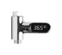 Built-In Flow Generator LED Shower Thermometer Displays Real-Time Bath Water Temperature and Powers Down Automatically Off Flow (second generation)