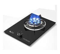 Built-in Gas Hob 1 Burners 32cm Cooktop，Stainless Steel Or Black Glass Panel （Easy To Clean），Cooker With FFD And Cast Iron Pan Supports [Energy Class A] (Color : C, Size : LPG)