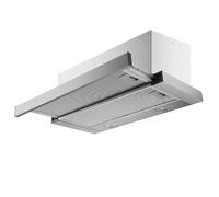 Built-in Kitchen Cooker Hood, 600mm Ex-Tractor Fan with LED Light, Top Vented Hidden Pull-Out Range Hood