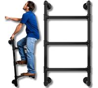 Built-in Ladder 3 Rungs | Wall-Fixed Ladders | Stationary Metal 3 Step Ladder | Bunk Bed Ladder 3-Rungs | Fixed 3-Step Ladder for Loft, Bunk Bed & Attic | Heavy-Duty Stationary | Wall-Mounted