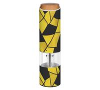 Built-in LED Light Pepper Mill Set Stained Glass Yellow