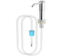 Built In Liquid Soap Dispenser For Kitchen Sink With Long Flexible Hose One Second Operation Fits 26 To 40 Mm Opening Diameter Abs Construction 360 Degree Adjustable Head Steel Gray(A)