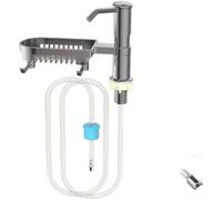 Built In Liquid Soap Dispenser For Kitchen Sink With Long Flexible Hose One Second Operation Fits 26 To 40 Mm Opening Diameter Abs Construction 360 Degree Adjustable Head Steel Gray(E)