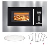 Built in Microwave, 20 Litre Integrated Microwave and Grill, Digital Microwave with Grill, Touch Control with Defrost Function, 5 Power Levels, Auto Cooking Setting, Child Lock, Stainless Steel