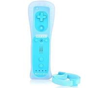 Built-in Motion Plus 2 in 1 Wireless Remote Controller Gamepad for Wii/Wii U, w/Silicone Case & Hand Strap (Sky Blue)