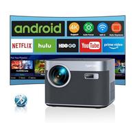 【Built-In Netflix】Projector 4K Support, Smart Projector with 35000 Lumens Auto Focus/Keystone, WiFi 6 Bluetooth, 50% Zoom 300" Display 1080P Movie Projectors for Home Cinema/Bedroom/Party/Camping
